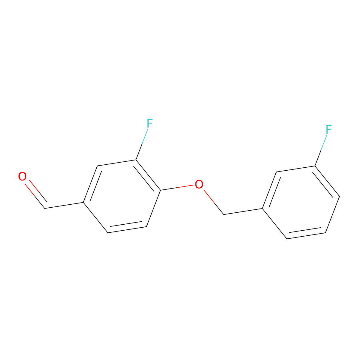 3-Fluoro-4-((3-fluorobenzyl)oxy)benzaldehyde molecular structure, CAS 1443348-18-2