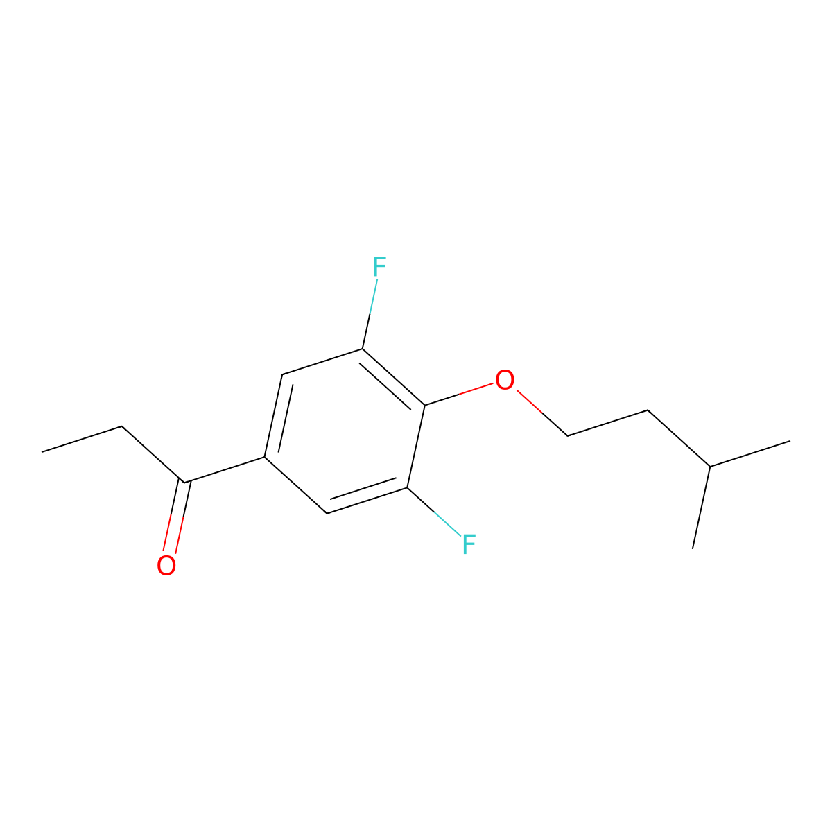 1-(3,5-Difluoro-4-(isopentyloxy)phenyl)propan-1-one molecular structure, CAS 1443348-19-3