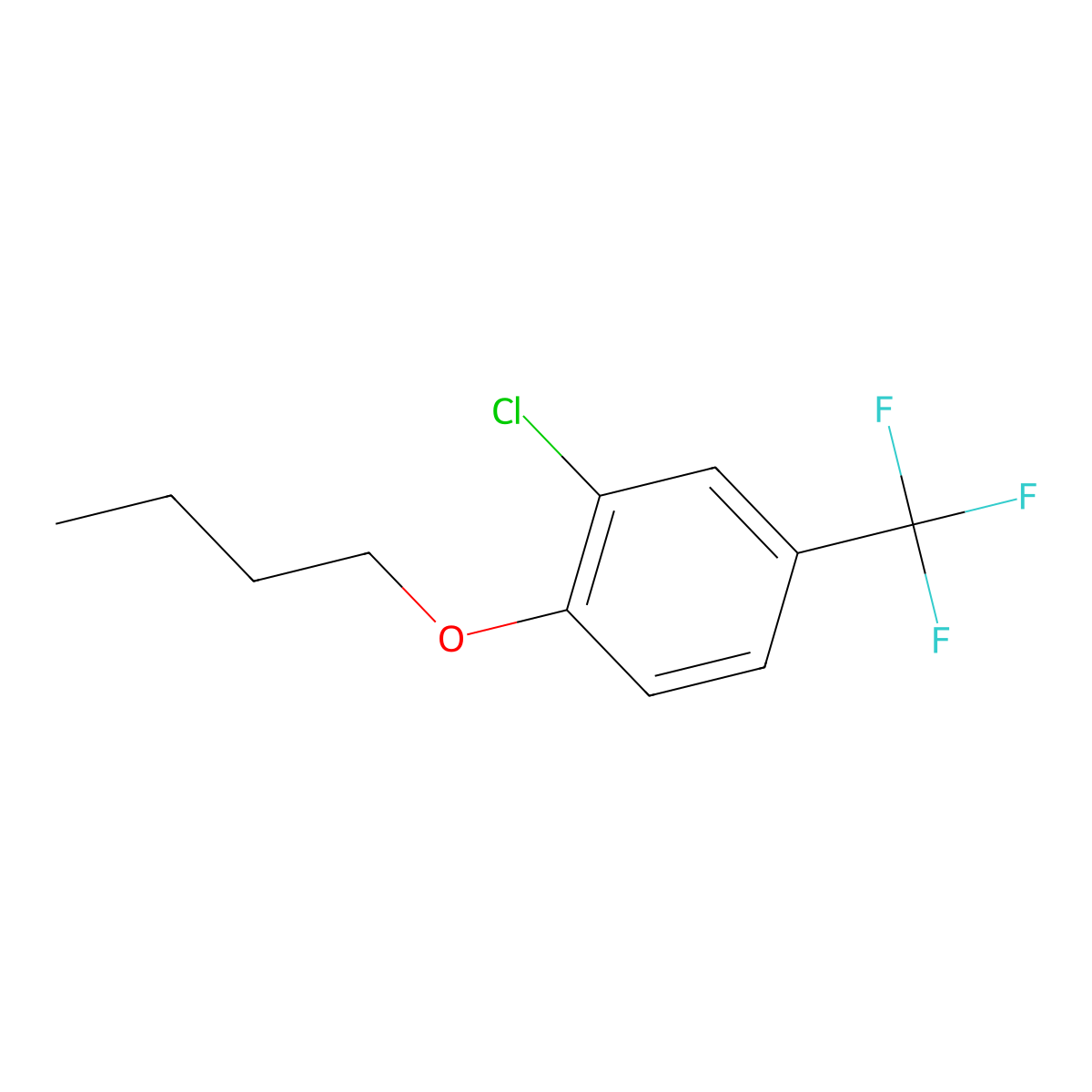 1-Butoxy-2-chloro-4-(trifluoromethyl)benzene molecular structure, CAS 1443348-20-6
