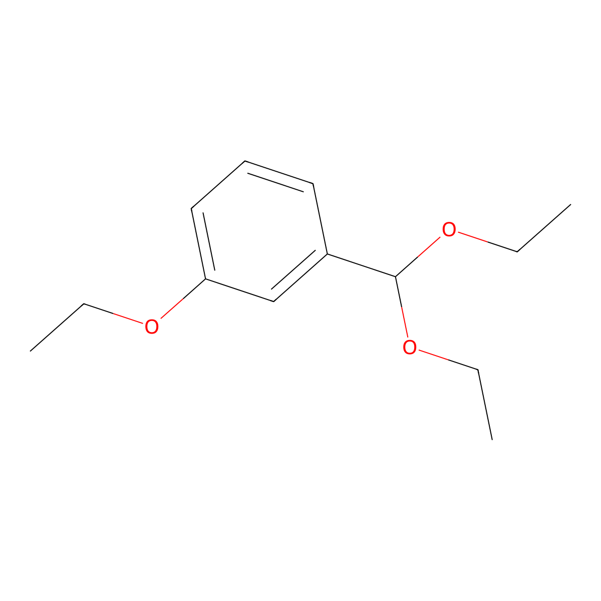 Benzene, 1-(diethoxymethyl)-3-ethoxy- molecular structure, CAS 1443348-25-1