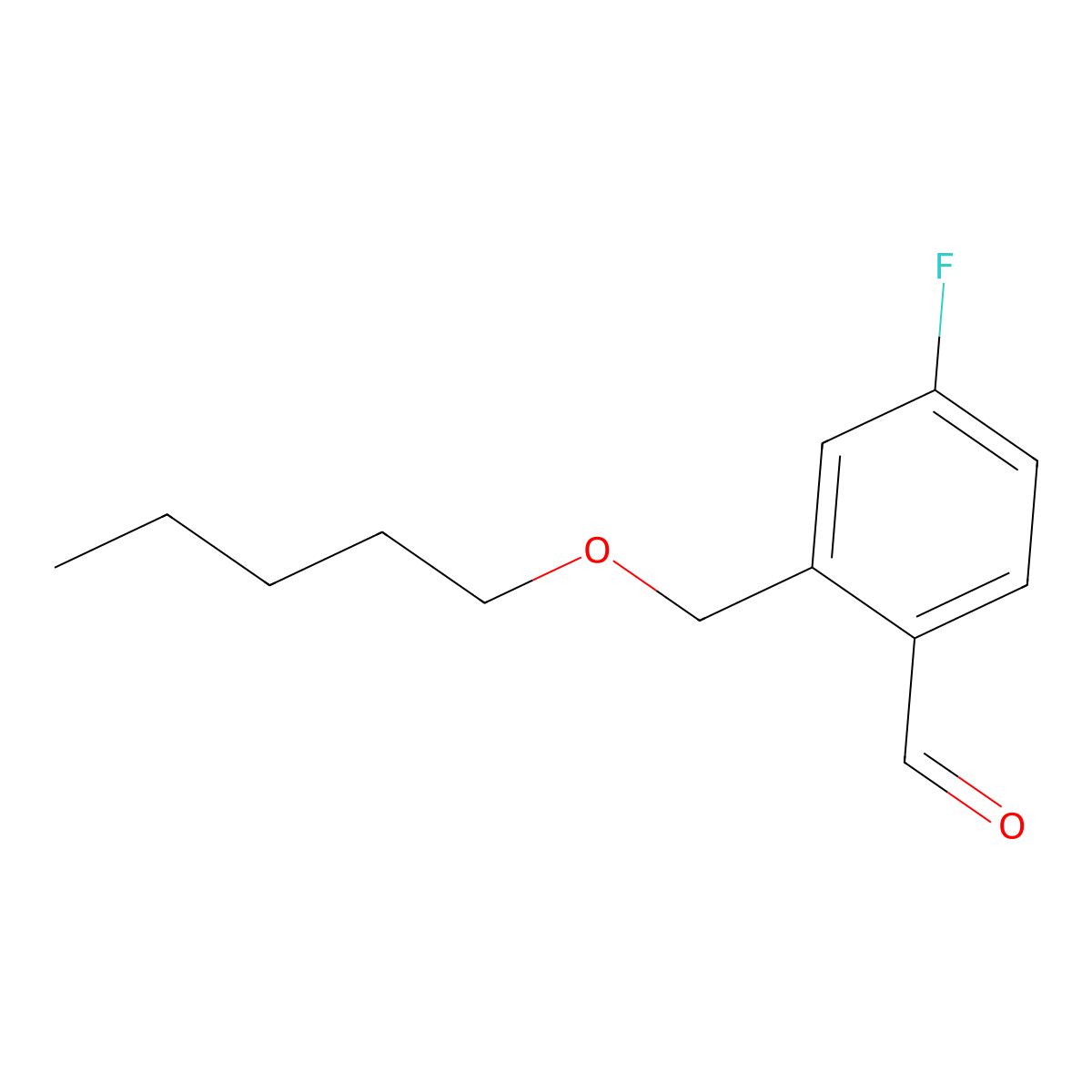 4-Fluoro-2-[(n-pentyloxy)methyl]benzaldehyde molecular structure, CAS 1443348-28-4