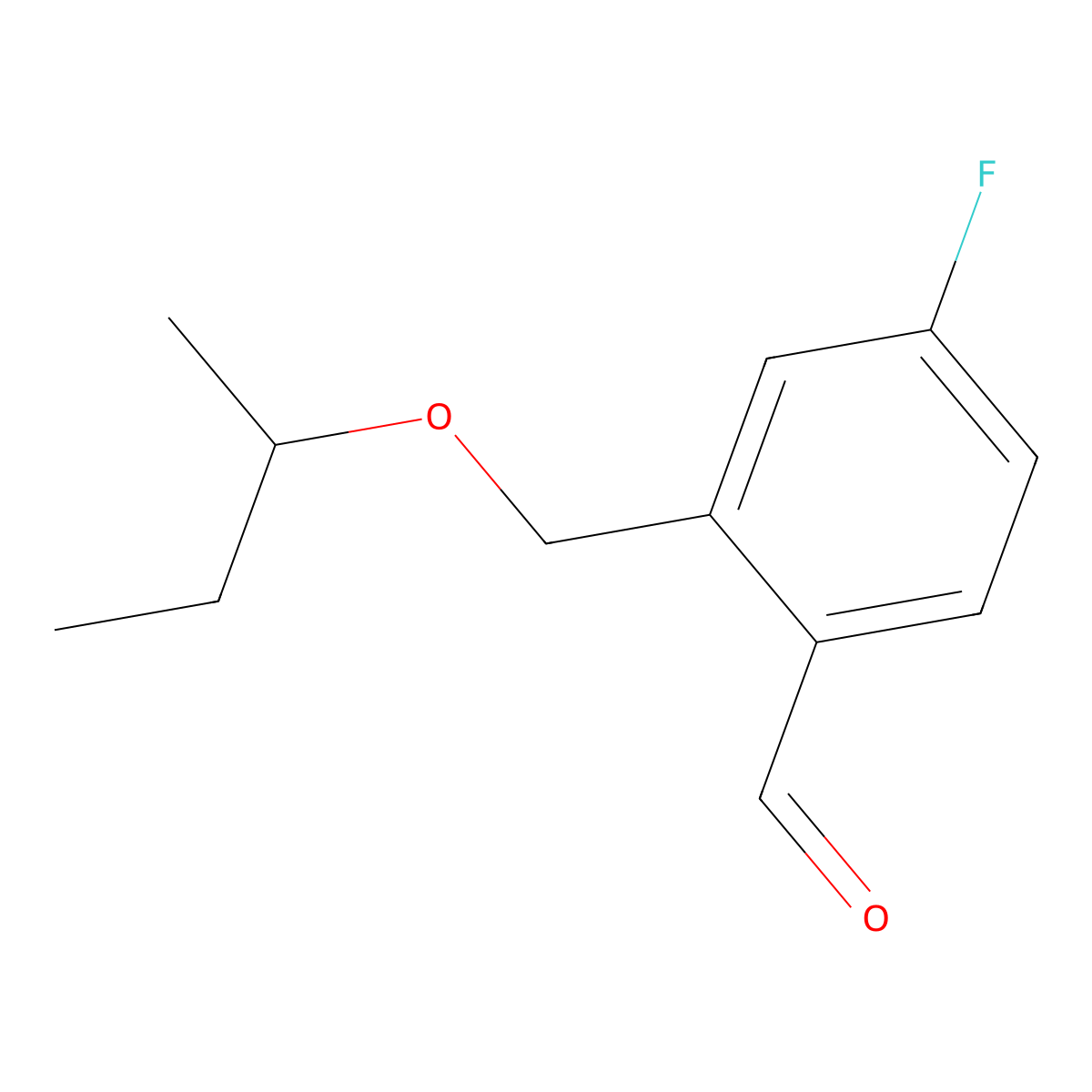 2-(sec-Butoxymethyl)-4-fluorobenzaldehyde molecular structure, CAS 1443348-33-1