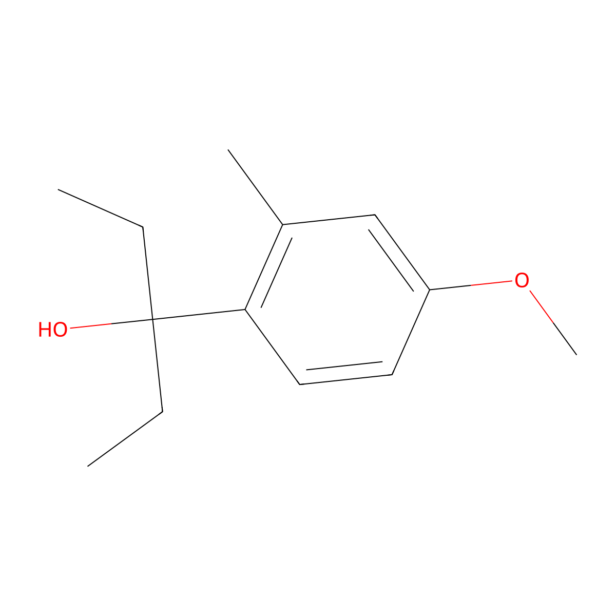 3-(4-Methoxy-2-methylphenyl)-3-pentanol molecular structure, CAS 1443348-34-2