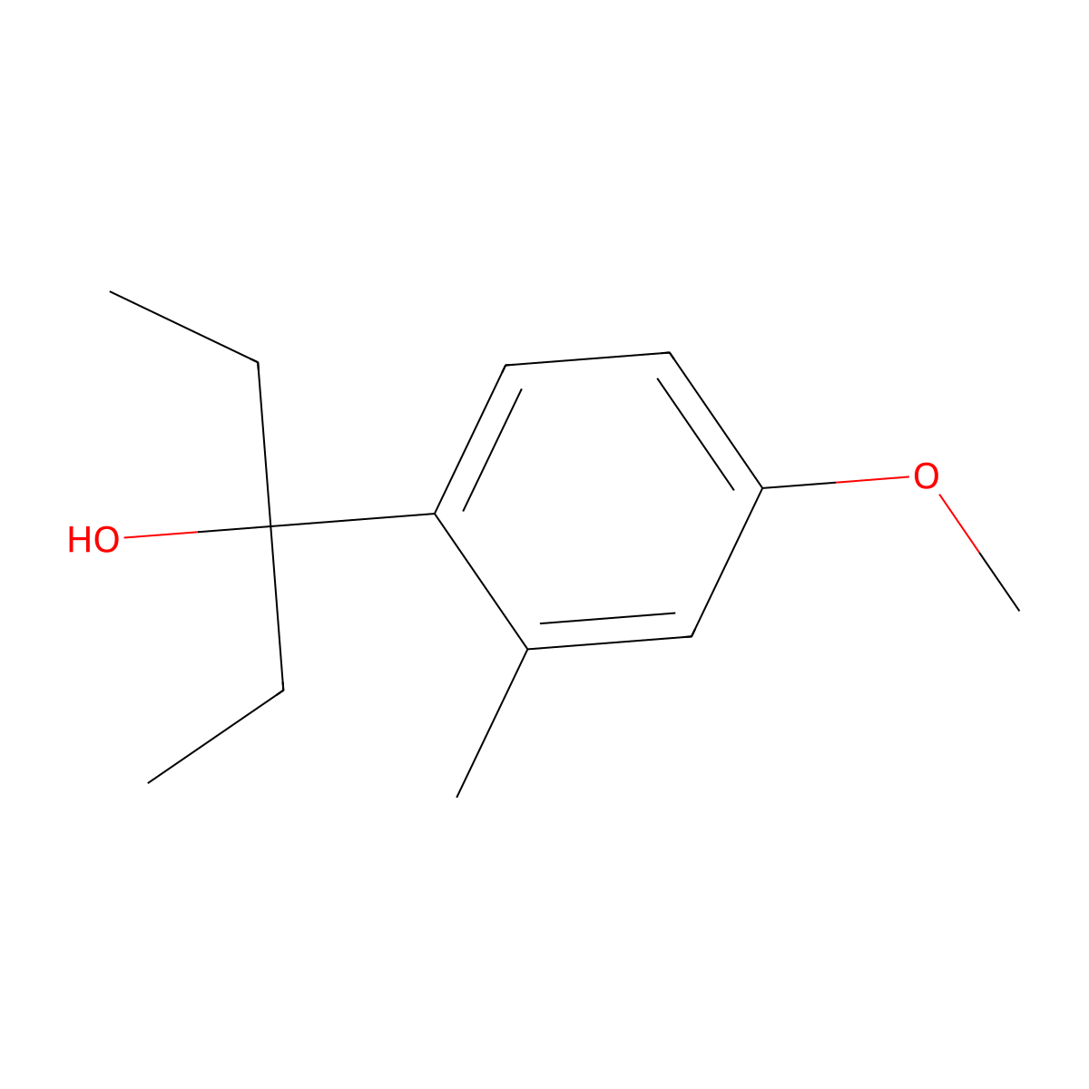 3-(4-Methoxy-2-methylphenyl)-3-pentanol molecular structure, CAS 1443348-34-2
