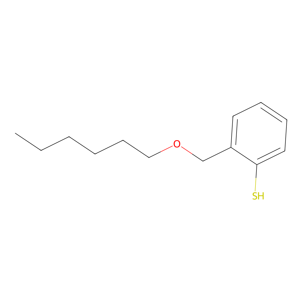 2-[(n-Hexyloxy)methyl]thiophenol molecular structure, CAS 1443348-36-4