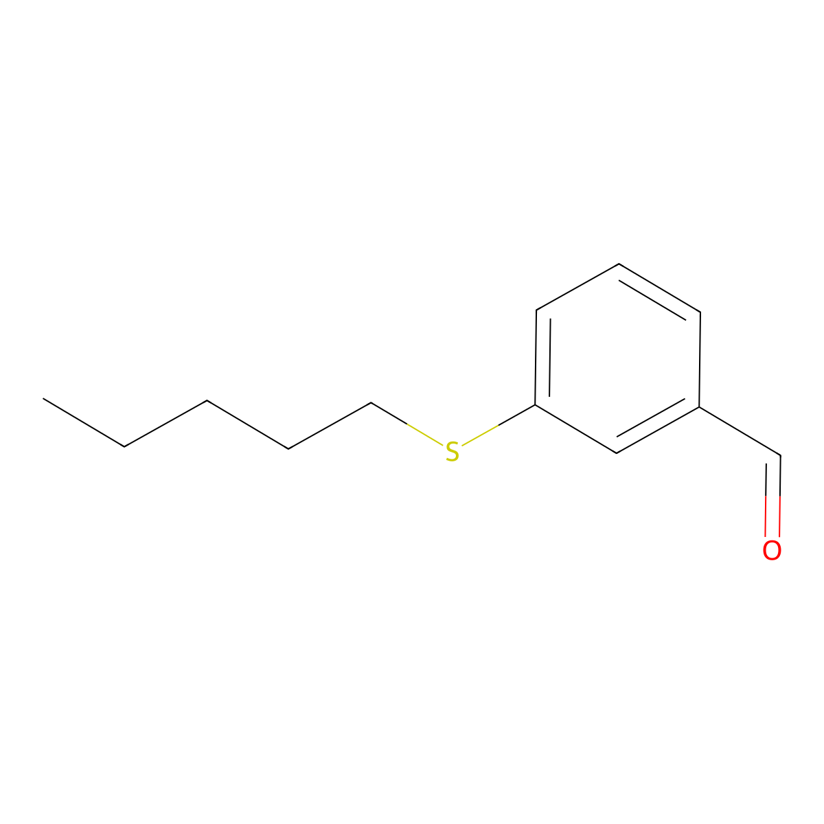 3-(n-Pentylthio)benzaldehyde molecular structure, CAS 1443348-39-7