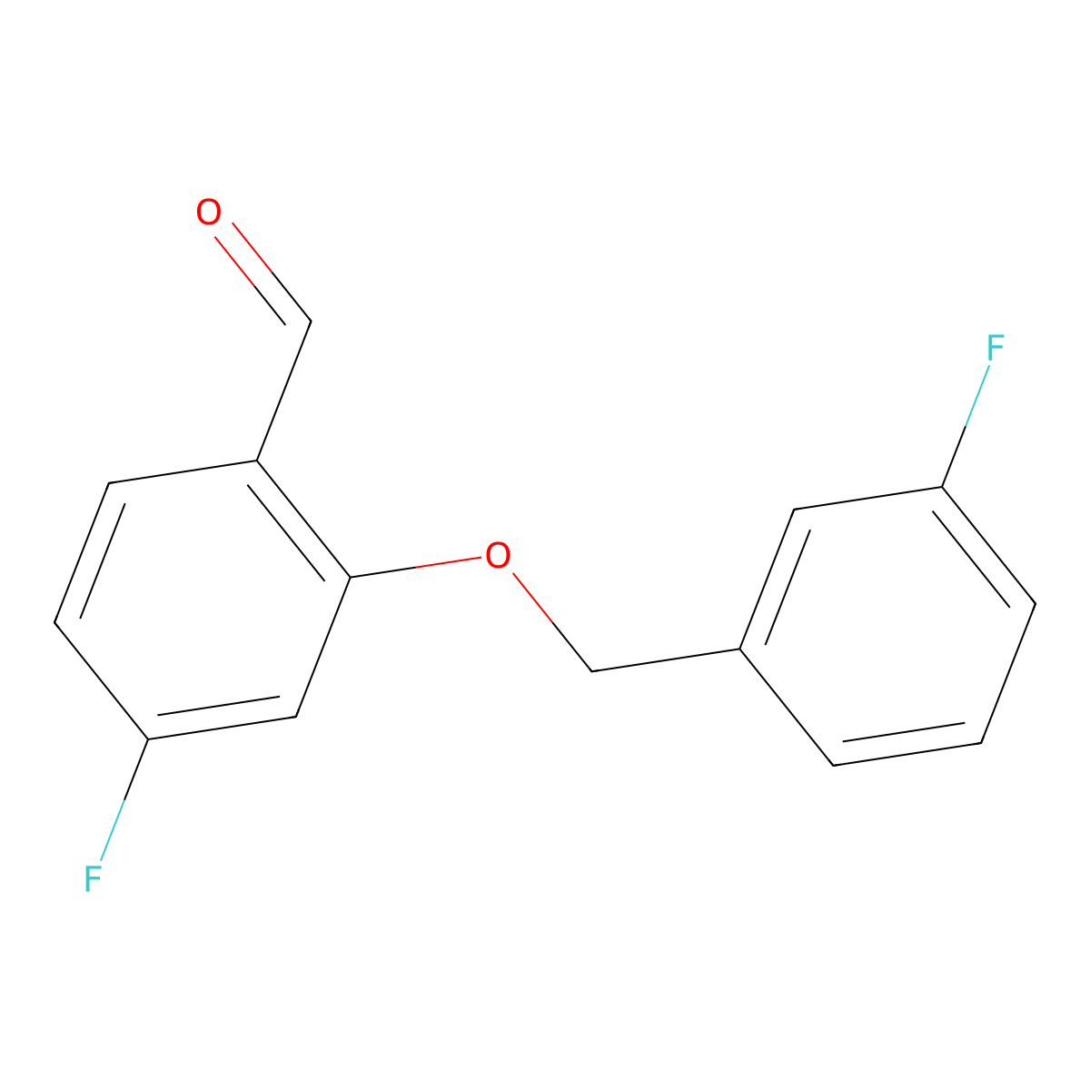 4-Fluoro-2-((3-fluorobenzyl)oxy)benzaldehyde molecular structure, CAS 1443348-40-0