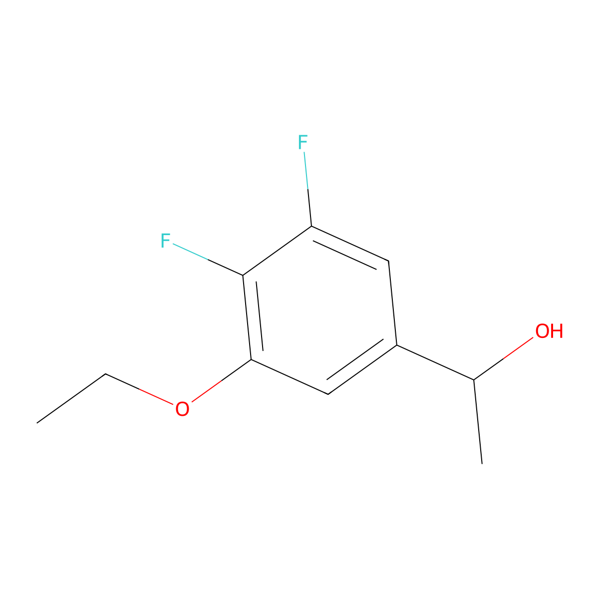 1-(4,5-Difluoro-3-ethoxyphenyl)ethanol molecular structure, CAS 1443348-47-7