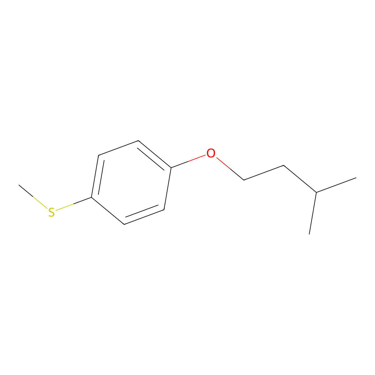 Methyl 4-iso-pentoxyphenyl sulfide molecular structure, CAS 1443348-50-2