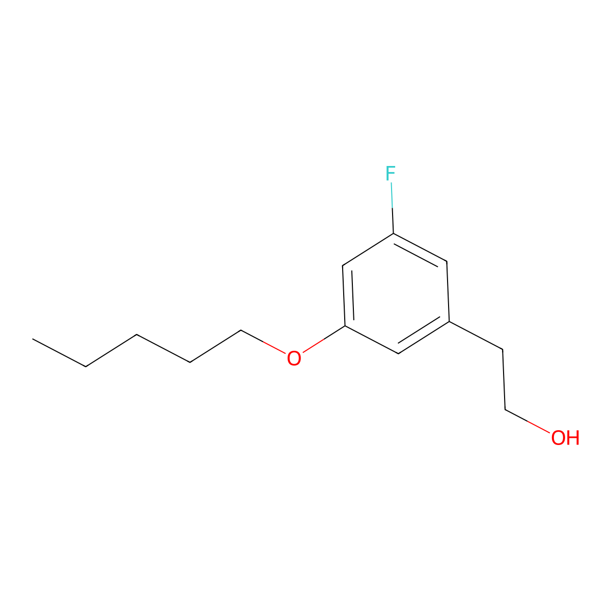 5-Fluoro-3-n-pentoxyphenethyl alcohol molecular structure, CAS 1443348-52-4