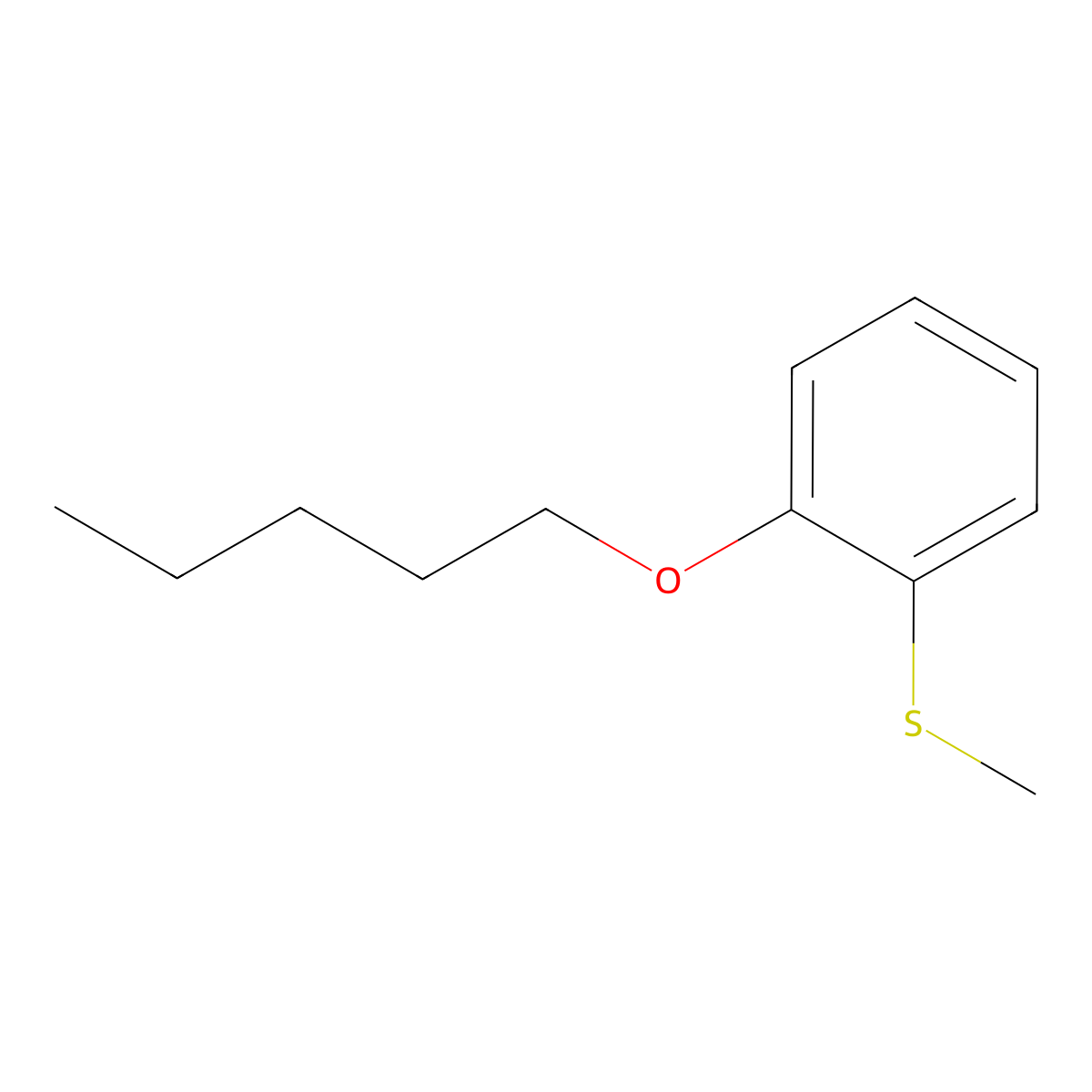 Methyl 2-n-pentoxyphenyl sulfide molecular structure, CAS 1443348-57-9