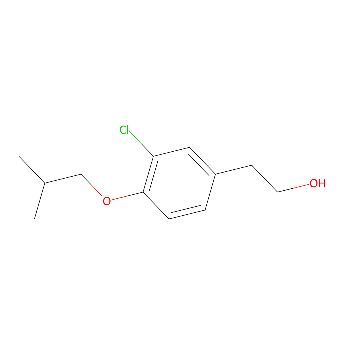 2-(3-Chloro-4-isobutoxyphenyl)ethanol molecular structure, CAS 1443348-58-0