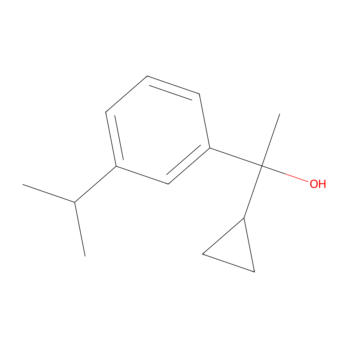 1-Cyclopropyl-1-(3-isopropylphenyl)ethanol molecular structure, CAS 1443348-60-4