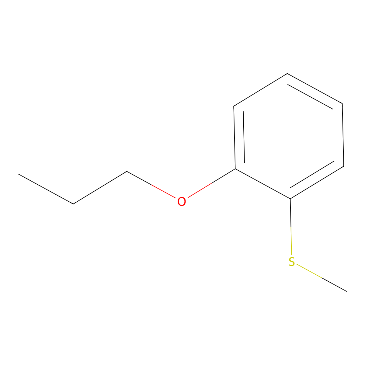Methyl 2-n-propoxyphenyl sulfide molecular structure, CAS 1443348-64-8
