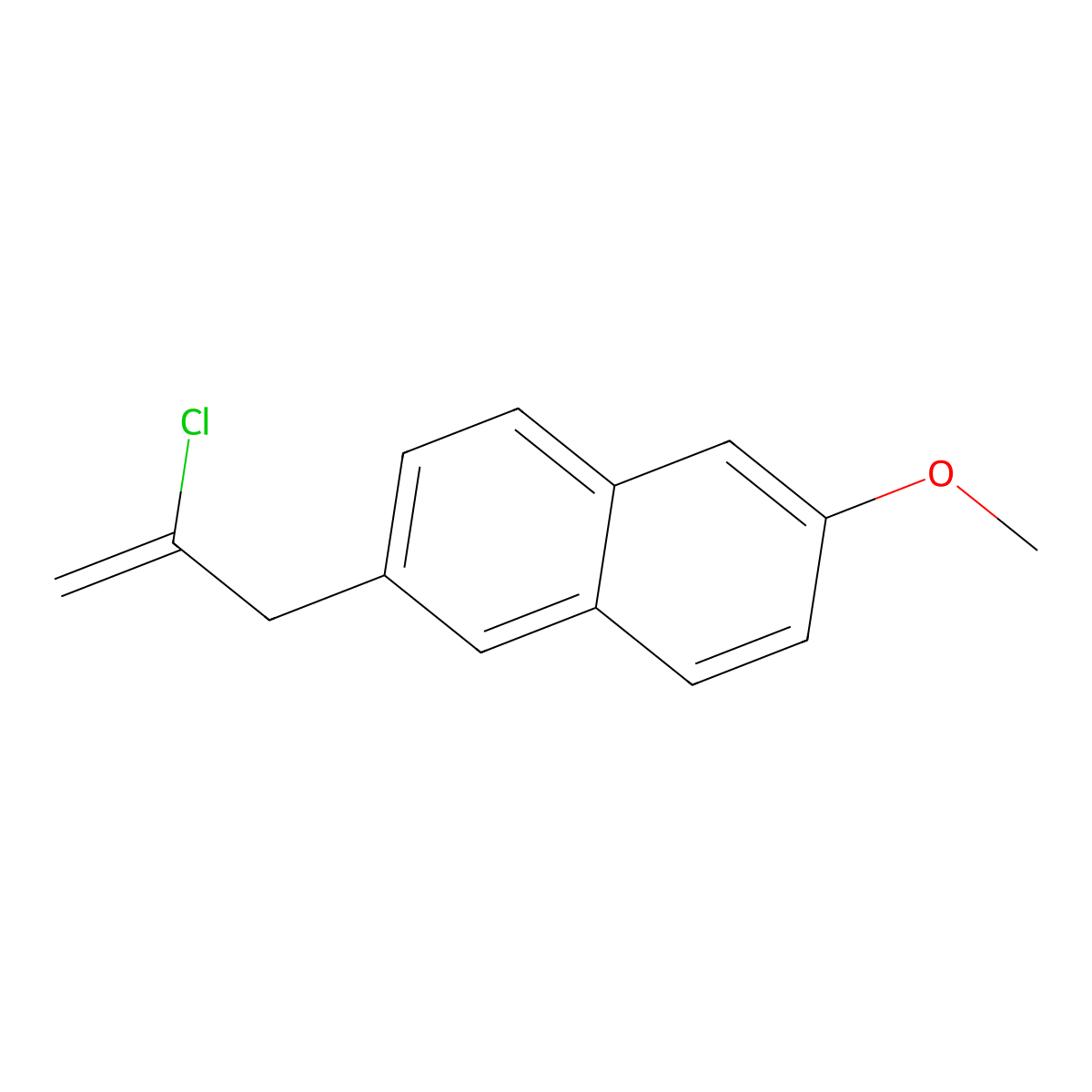 2-Chloro-3-(6-methoxy-2-naphthyl)-1-propene molecular structure, CAS 1443348-72-8