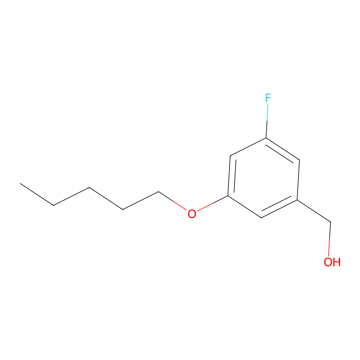 (3-Fluoro-5-(pentyloxy)phenyl)methanol molecular structure, CAS 1443348-74-0