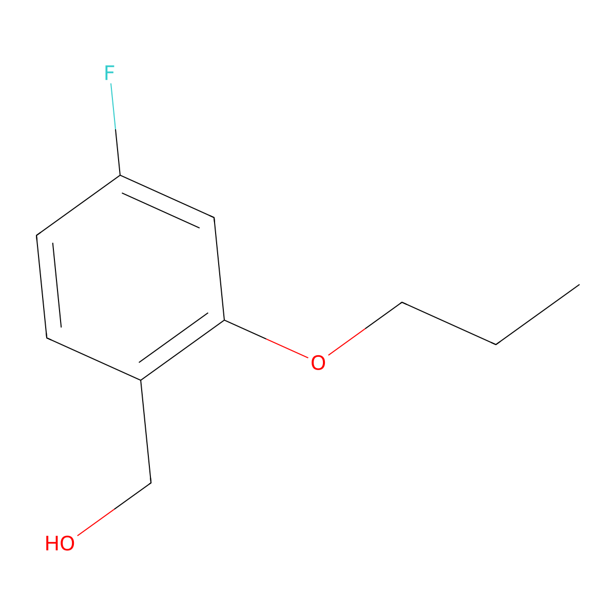 (4-Fluoro-2-propoxyphenyl)methanol molecular structure, CAS 1443348-87-5
