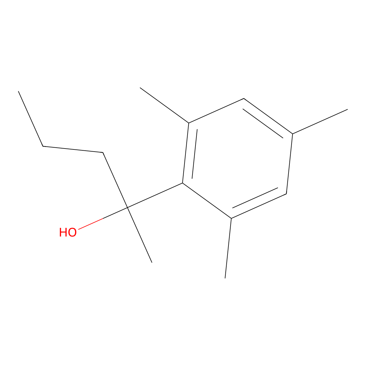 2-(2,4,6-Trimethylphenyl)-2-pentanol molecular structure, CAS 1443348-88-6
