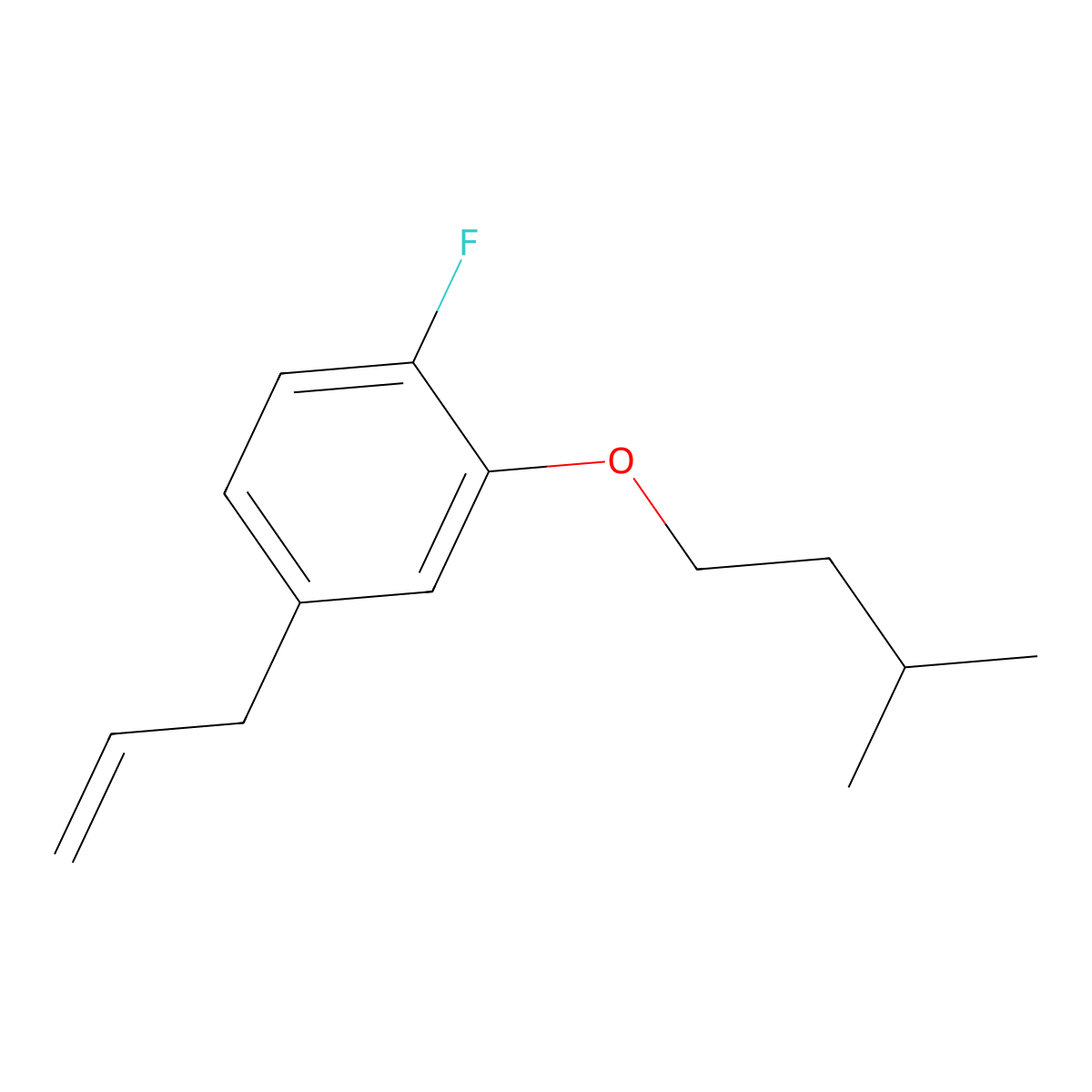 3-(4-Fluoro-3-iso-pentoxyphenyl)-1-propene molecular structure, CAS 1443348-89-7
