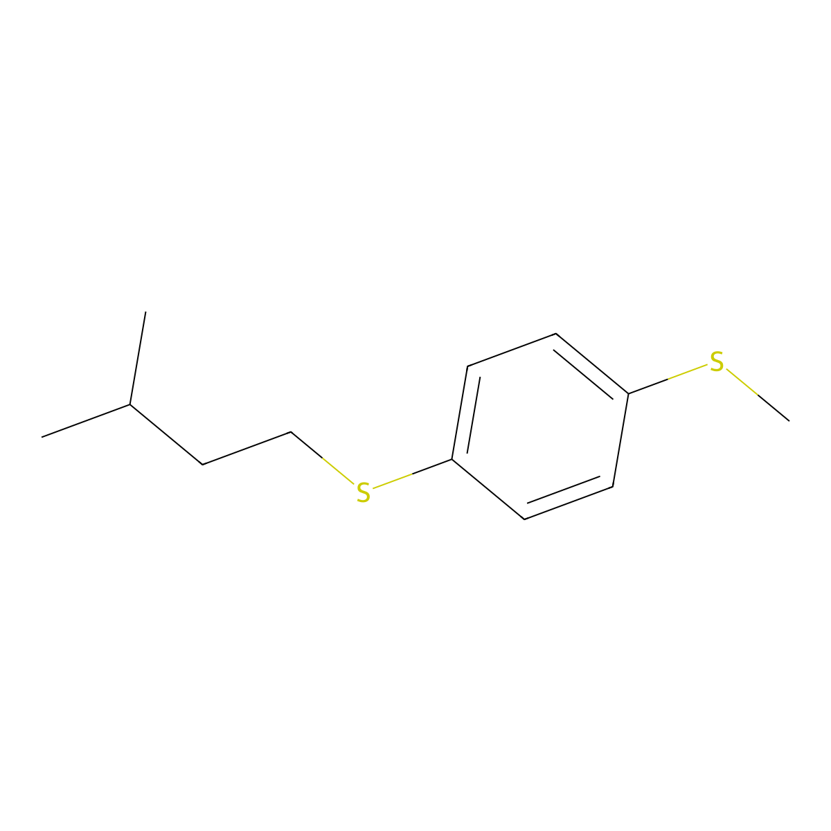 Methyl 4-(iso-pentylthio)phenyl sulfide molecular structure, CAS 1443348-93-3
