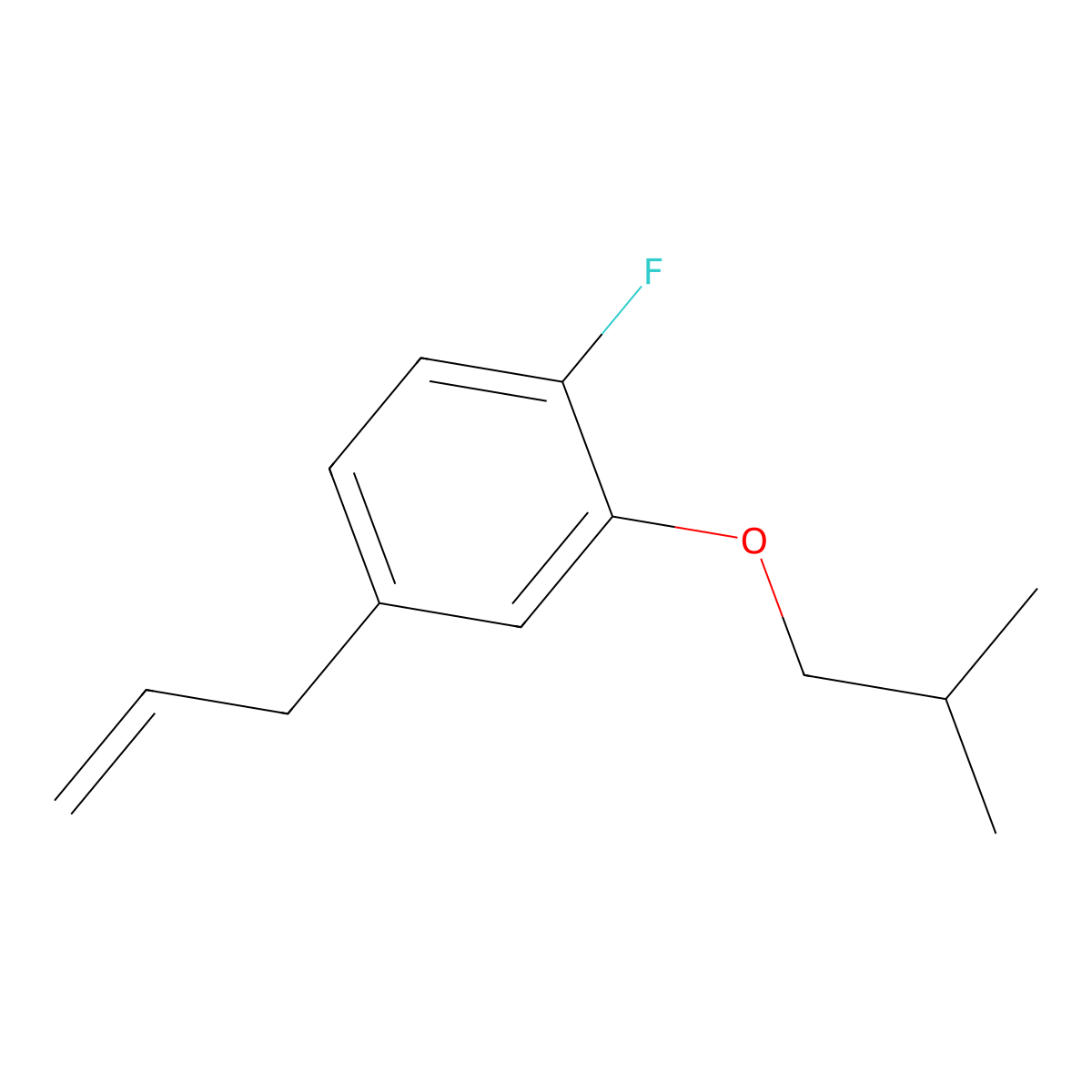 4-Allyl-1-fluoro-2-isobutoxybenzene molecular structure, CAS 1443348-96-6