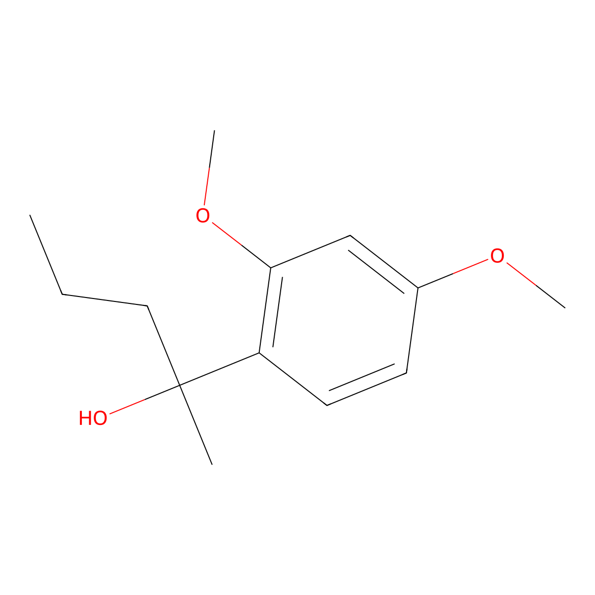 2-(2,4-Dimethoxyphenyl)-2-pentanol molecular structure, CAS 1443349-00-5