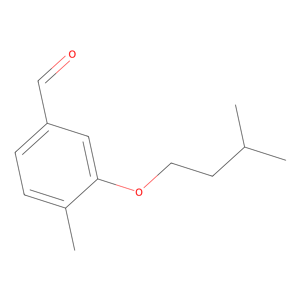 4-Methyl-3-iso-pentoxybenzaldehyde molecular structure, CAS 1443349-02-7