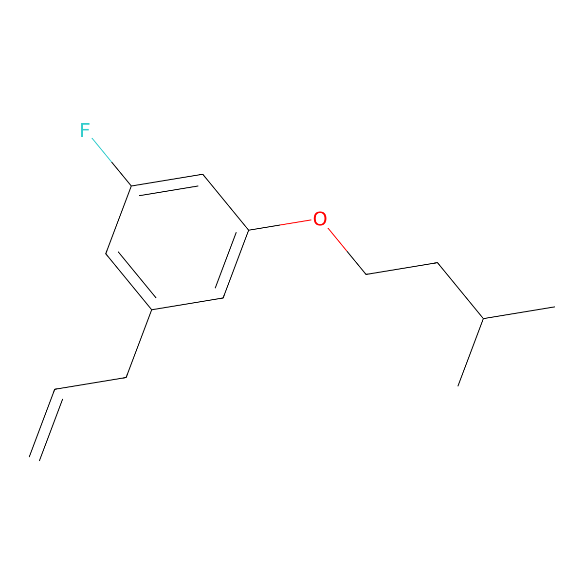 1-Allyl-3-fluoro-5-(isopentyloxy)benzene molecular structure, CAS 1443349-03-8