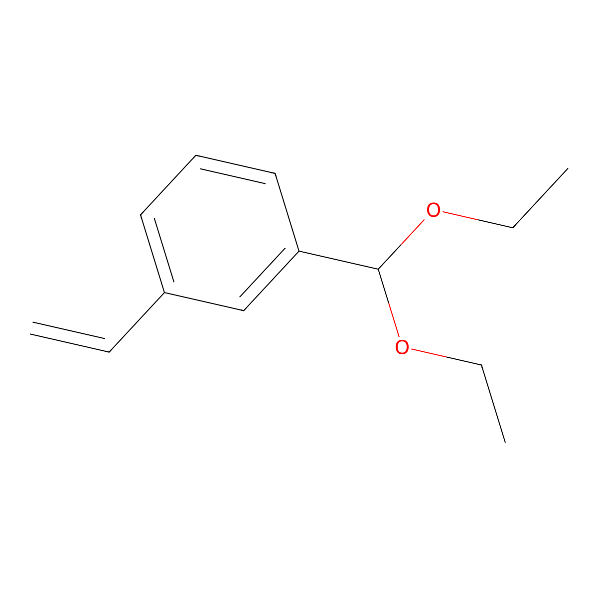 1-(Diethoxymethyl)-3-ethenylbenzene molecular structure, CAS 1443349-08-3