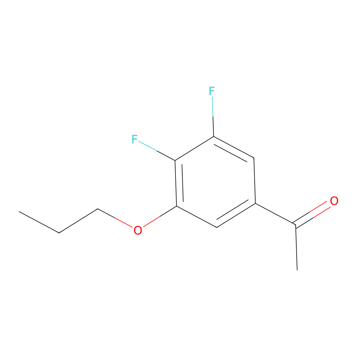 1-(3,4-Difluoro-5-propoxyphenyl)ethanone molecular structure, CAS 1443349-09-4