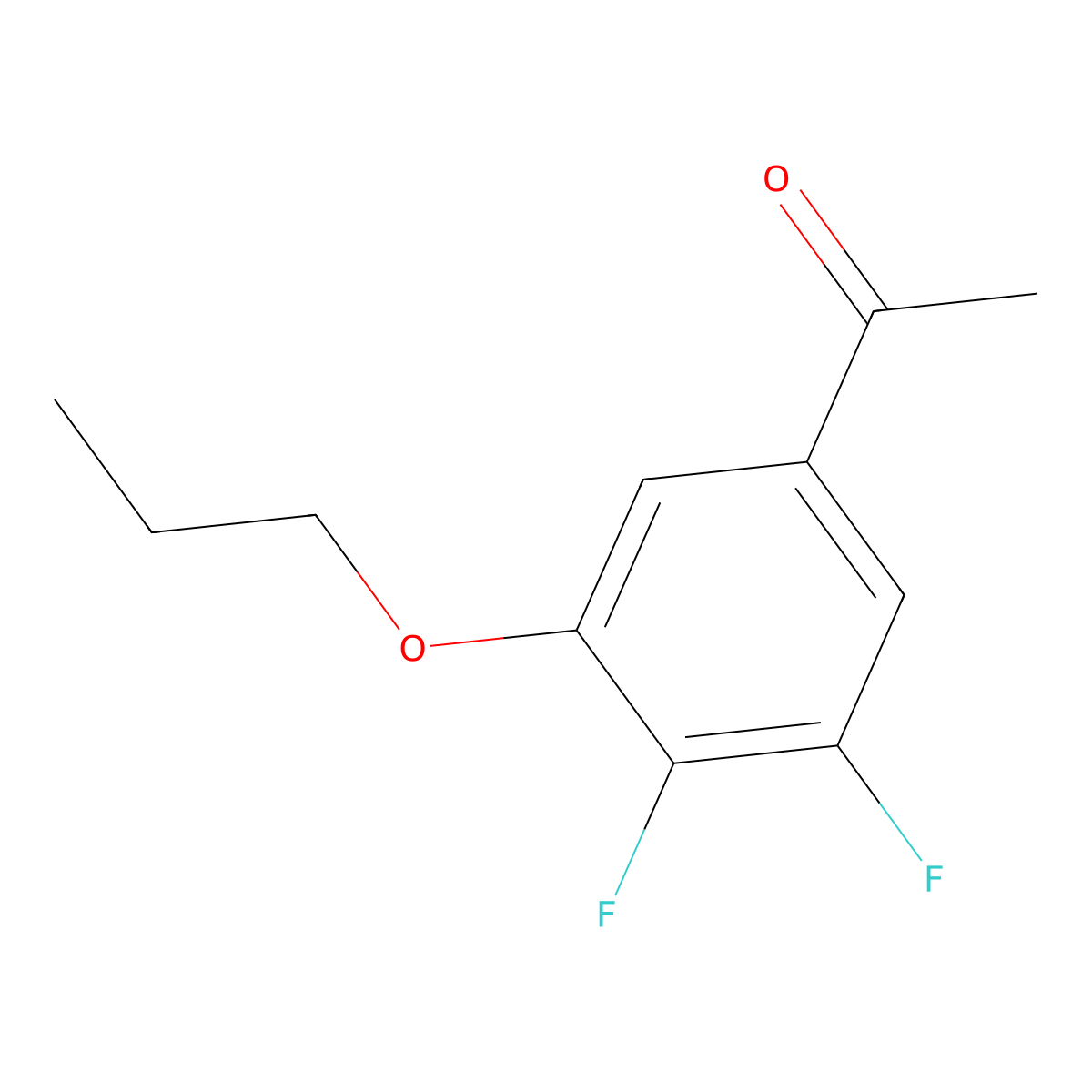 1-(3,4-Difluoro-5-propoxyphenyl)ethanone molecular structure, CAS 1443349-09-4