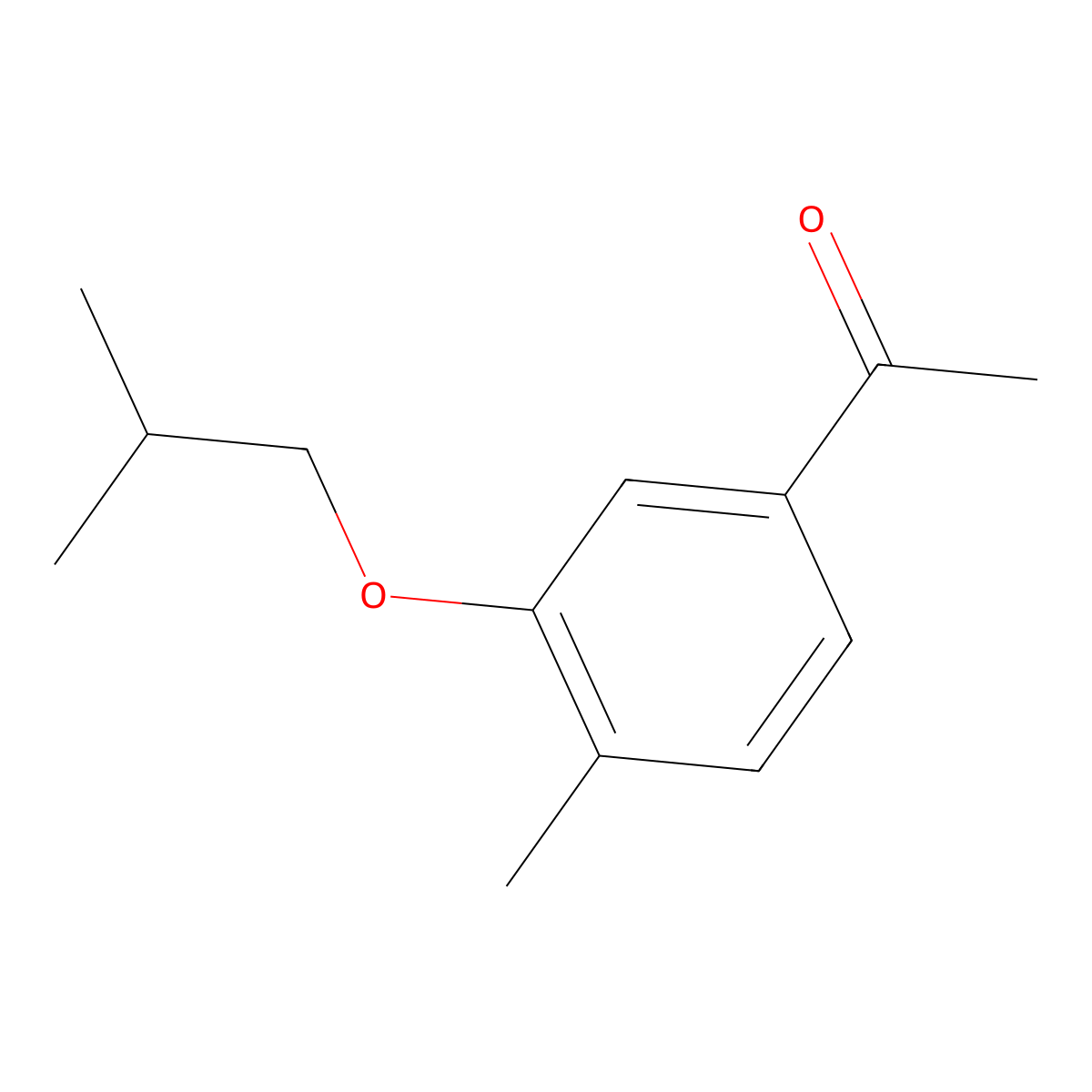 1-(3-Isobutoxy-4-methylphenyl)ethanone molecular structure, CAS 1443349-25-4