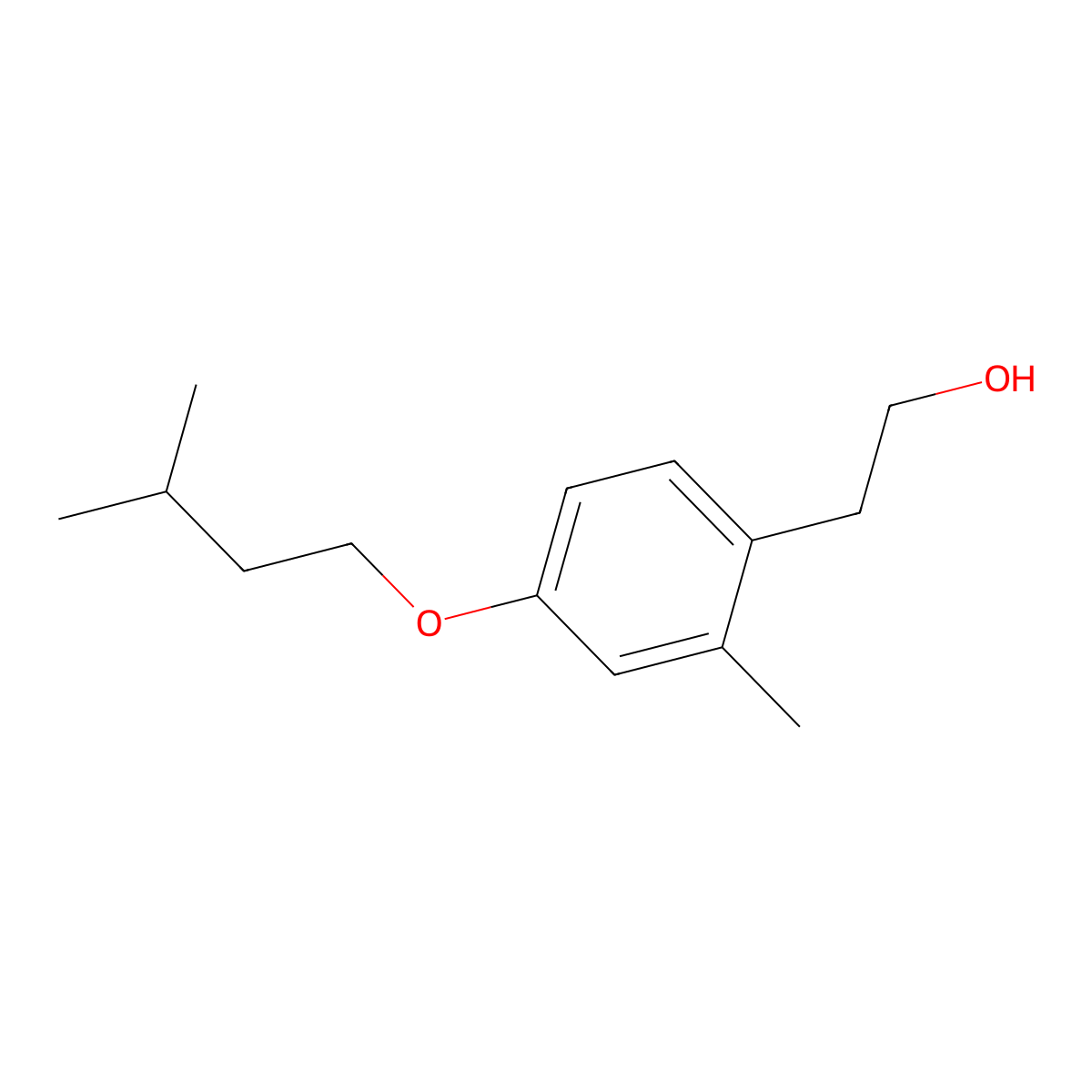 2-Methyl-4-iso-pentoxyphenethyl alcohol molecular structure, CAS 1443349-31-2