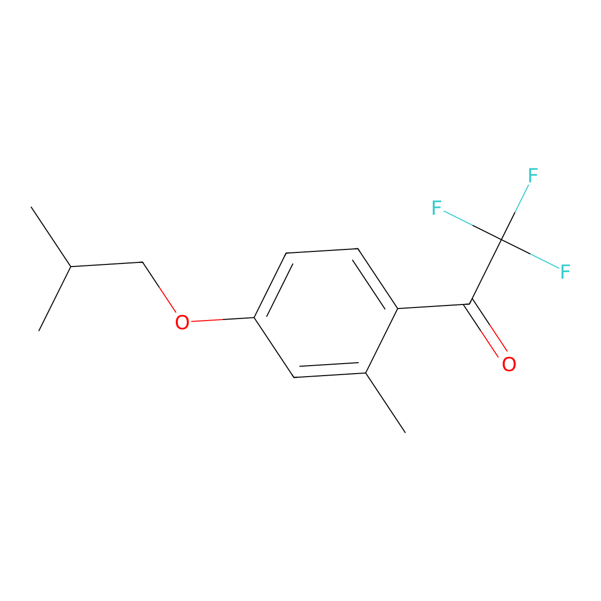 2,2,2-Trifluoro-1-(4-isobutoxy-2-methylphenyl)ethanone molecular structure, CAS 1443349-38-9