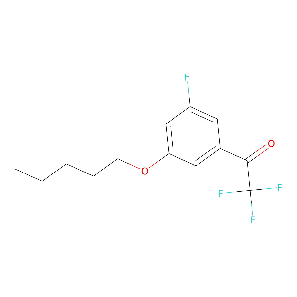2,2,2-Trifluoro-1-(3-fluoro-5-(pentyloxy)phenyl)ethanone molecular structure, CAS 1443349-39-0