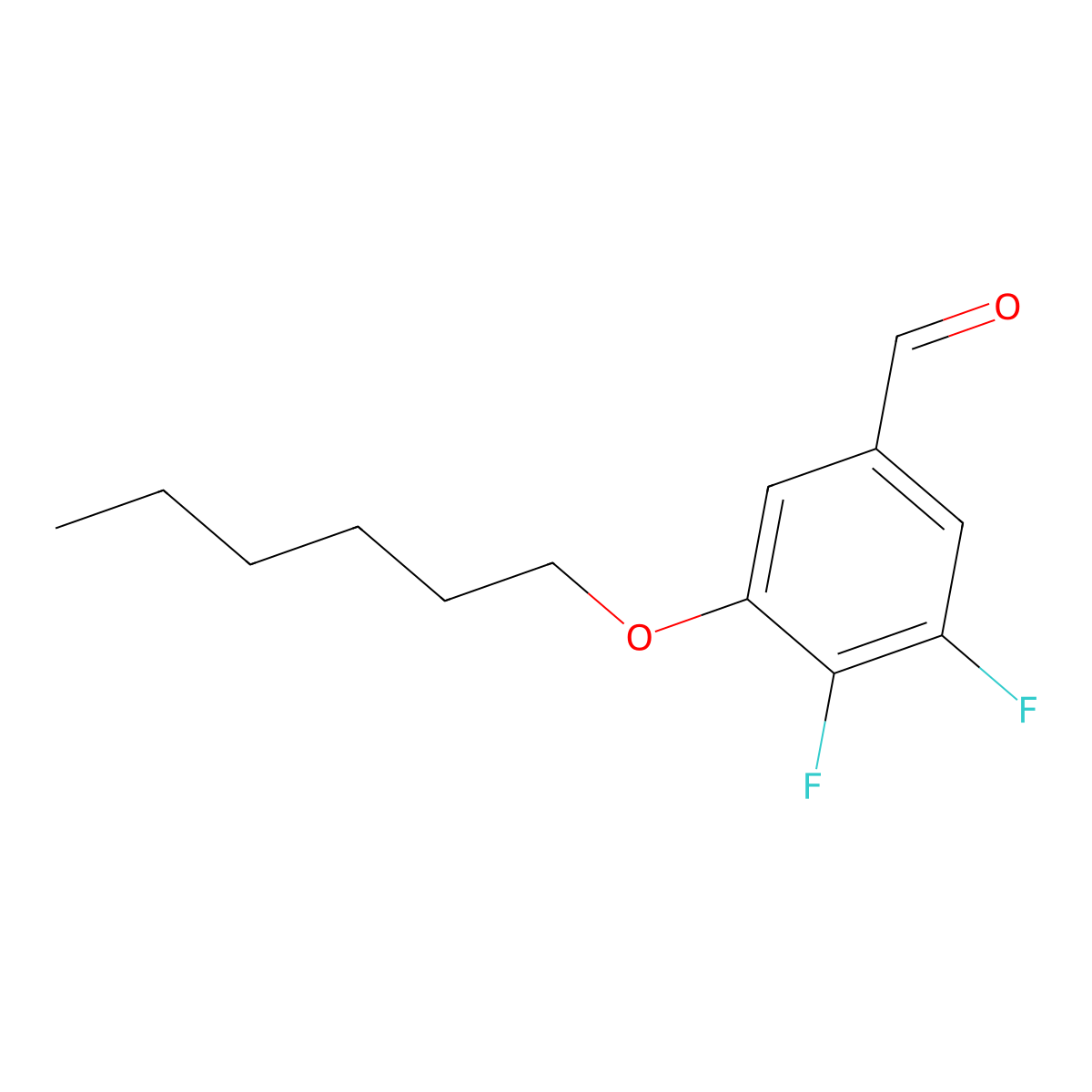 3,4-Difluoro-5-(hexyloxy)benzaldehyde molecular structure, CAS 1443349-40-3