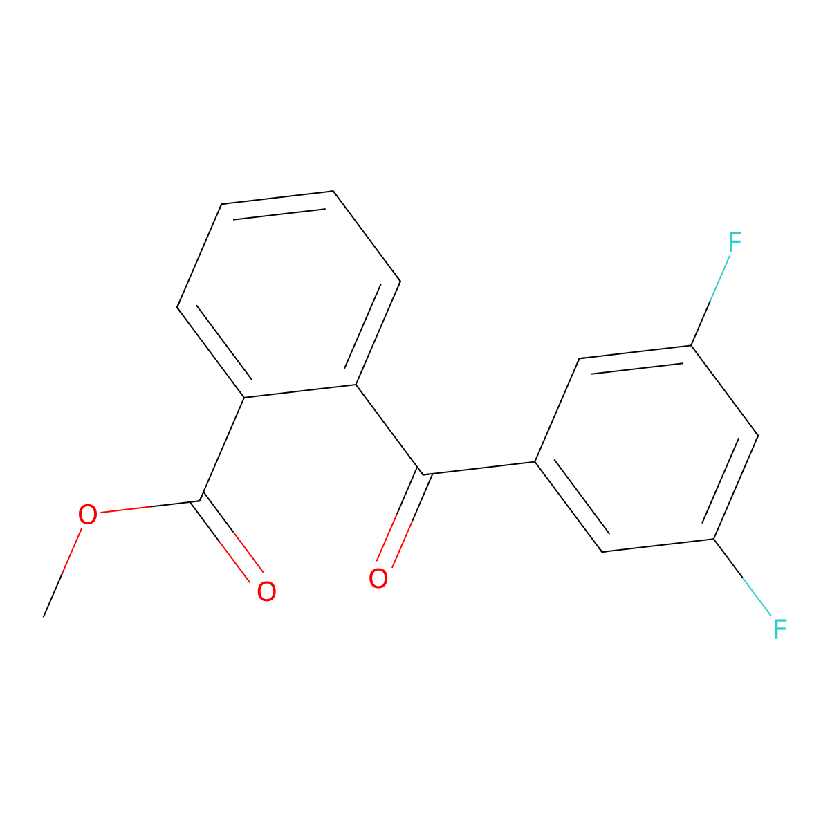 Methyl 2-(3,5-difluorobenzoyl)benzoate molecular structure, CAS 1443349-41-4