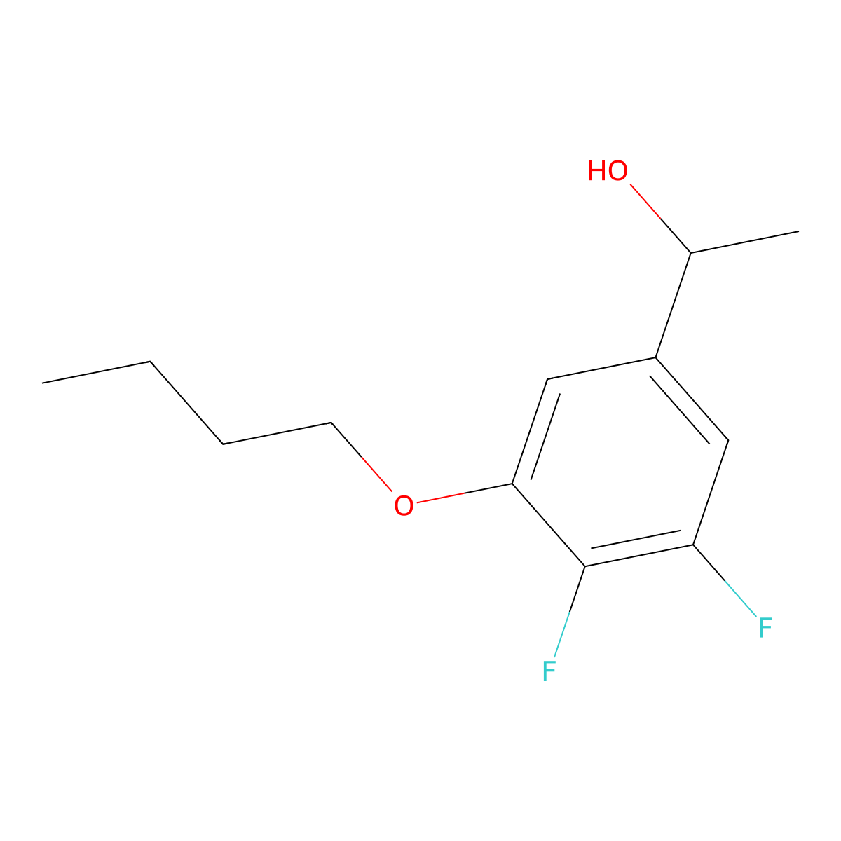 1-(3-Butoxy-4,5-difluorophenyl)ethanol molecular structure, CAS 1443349-43-6