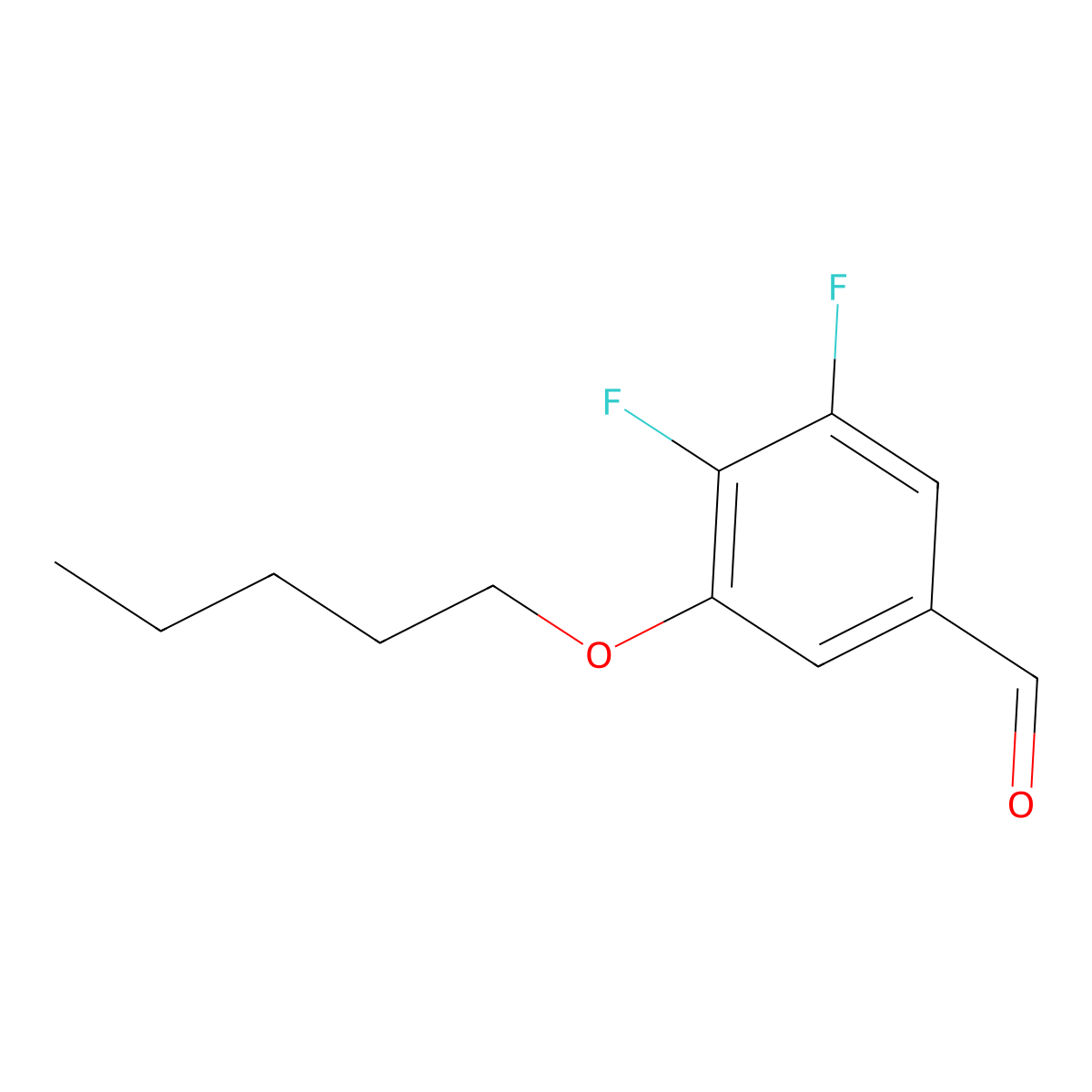 3,4-Difluoro-5-(pentyloxy)benzaldehyde molecular structure, CAS 1443349-46-9