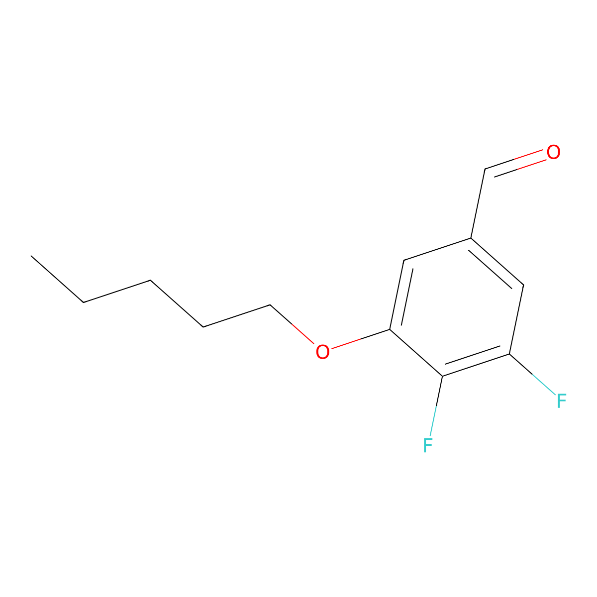 3,4-Difluoro-5-(pentyloxy)benzaldehyde molecular structure, CAS 1443349-46-9