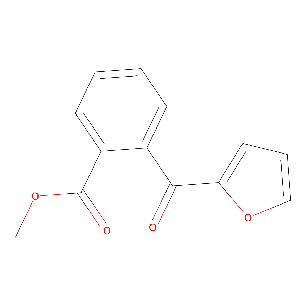 Methyl 2-(2-furoyl)benzoate molecular structure, CAS 1443349-48-1