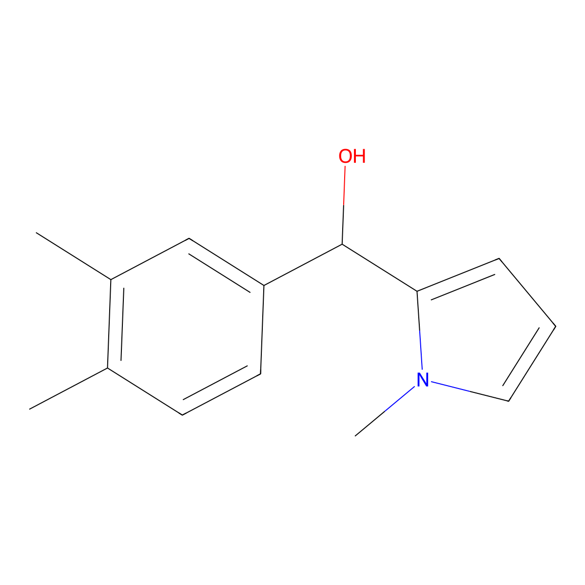 3,4-Dimethylphenyl-(1-methyl-2-pyrrolyl)methanol molecular structure, CAS 1443349-49-2