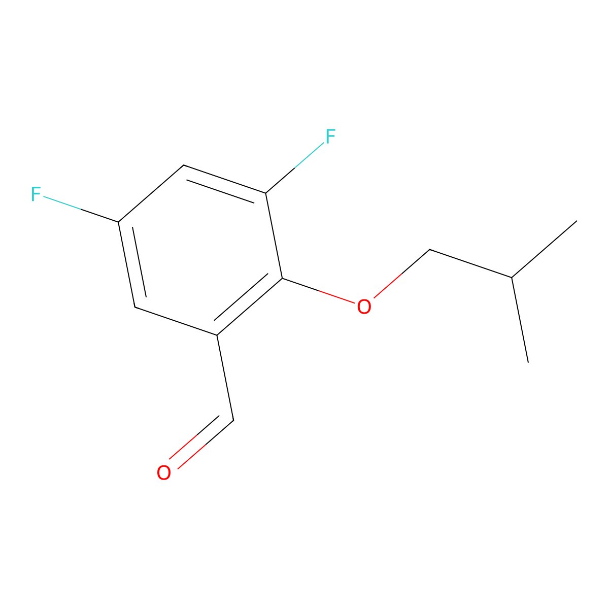 3,5-Difluoro-2-isobutoxybenzaldehyde molecular structure, CAS 1443349-54-9