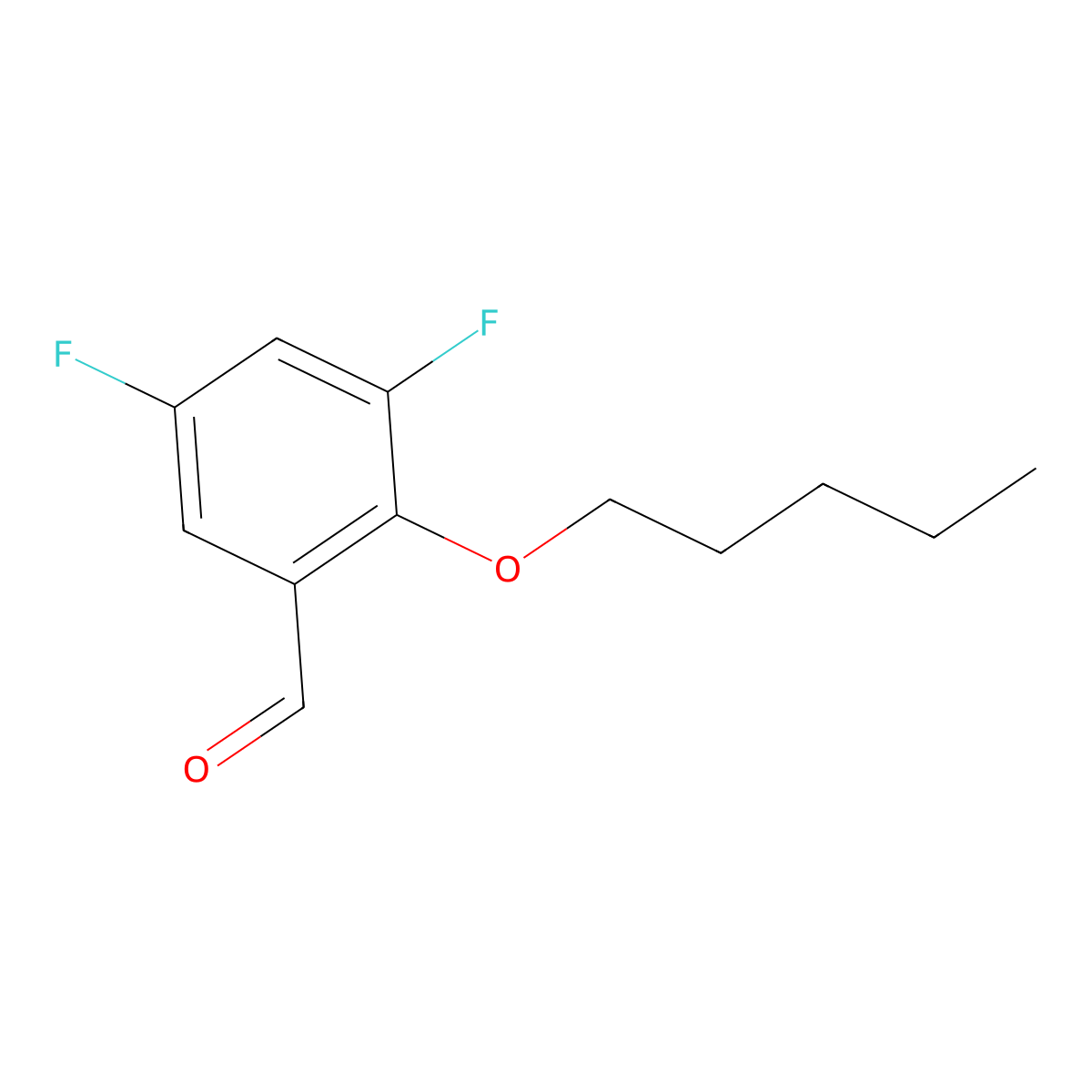 3,5-Difluoro-2-(pentyloxy)benzaldehyde molecular structure, CAS 1443349-59-4