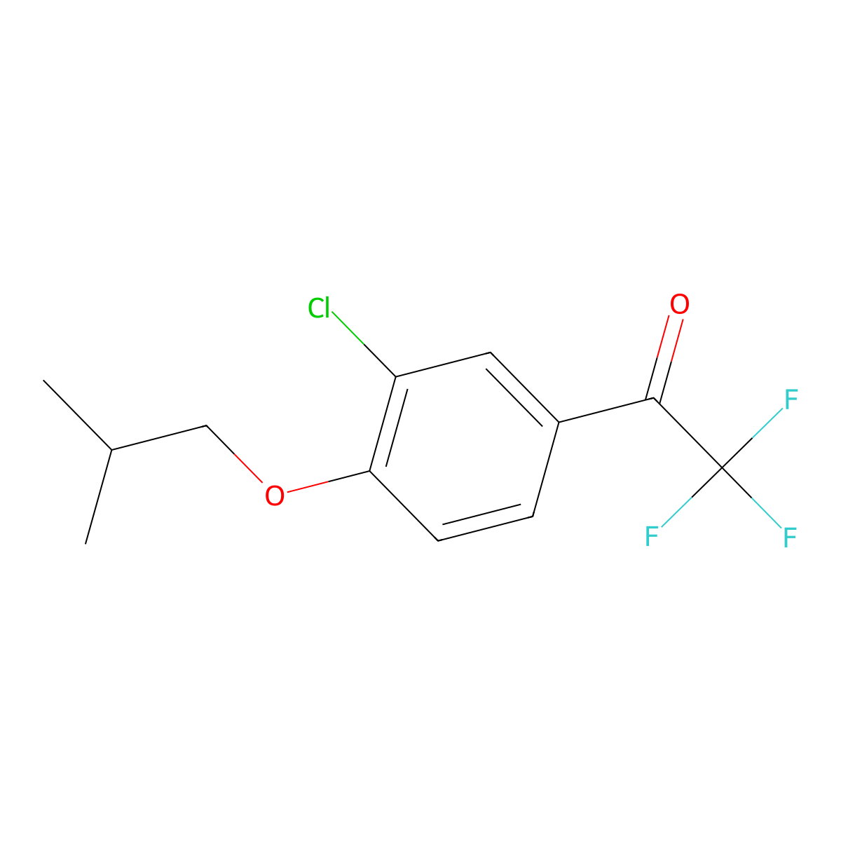 4'-iso-Butoxy-3'-chloro-2,2,2-trifluoroacetophenone molecular structure, CAS 1443349-60-7