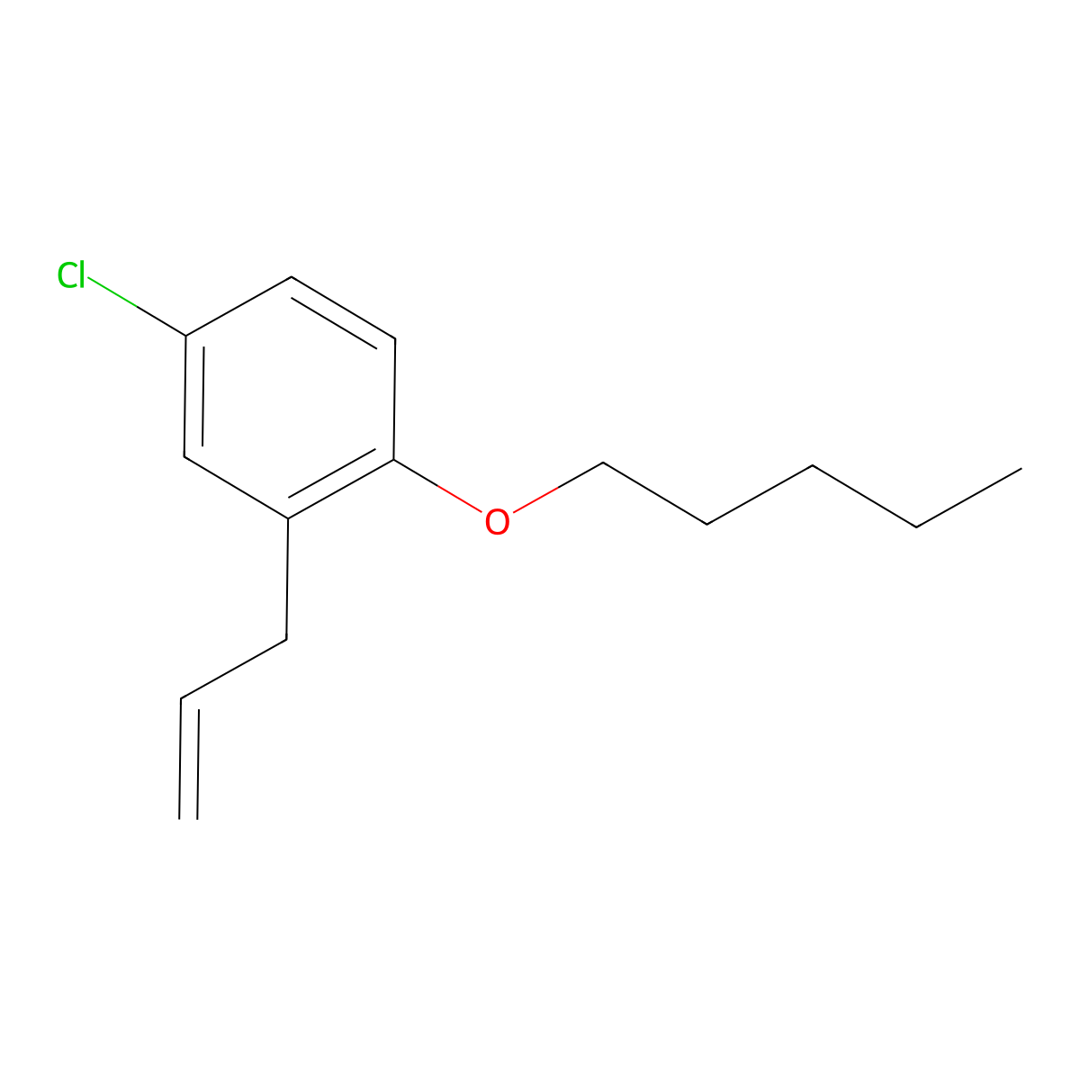 3-(3-Chloro-6-n-pentoxyphenyl)-1-propene molecular structure, CAS 1443349-66-3