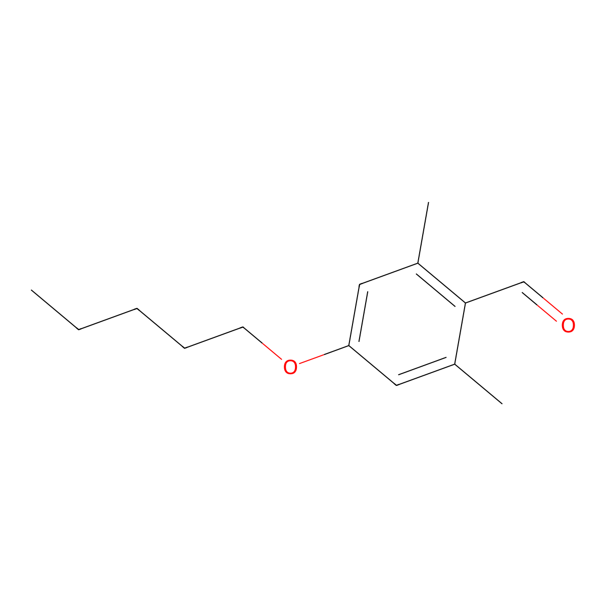 2,6-Dimethyl-4-(pentyloxy)benzaldehyde molecular structure, CAS 1443349-67-4