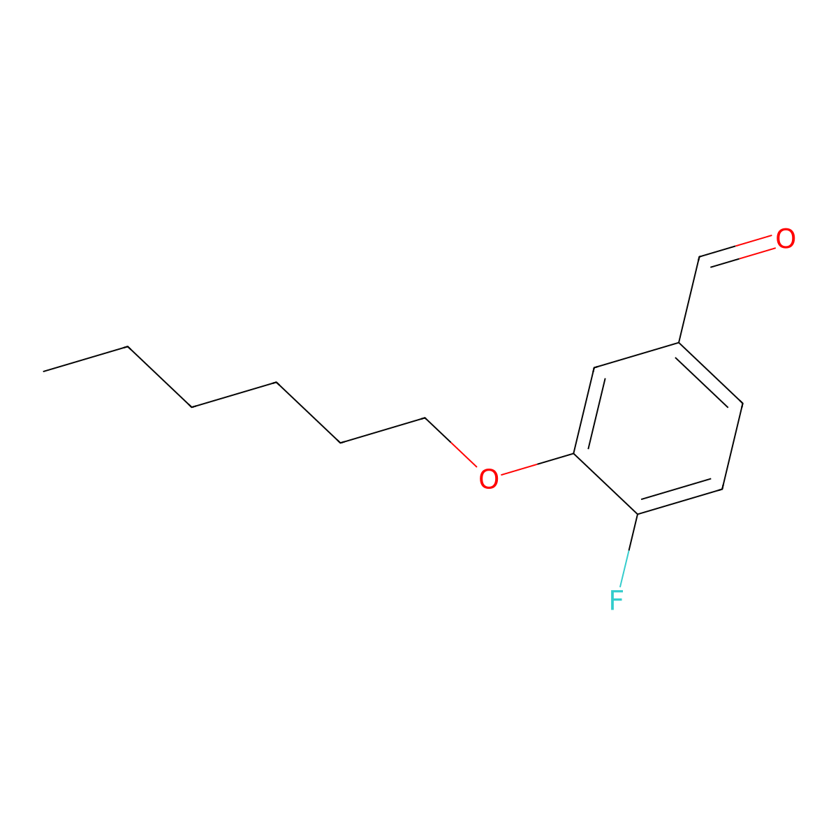 4-Fluoro-3-(hexyloxy)benzaldehyde molecular structure, CAS 1443349-74-3