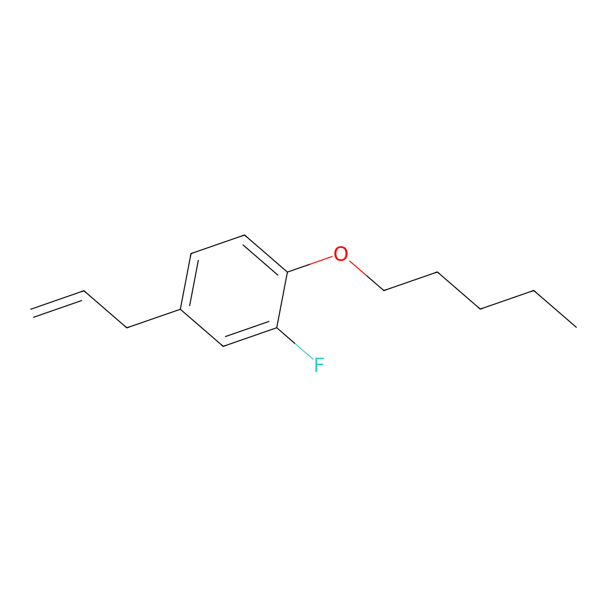 4-Allyl-2-fluoro-1-(pentyloxy)benzene molecular structure, CAS 1443349-75-4
