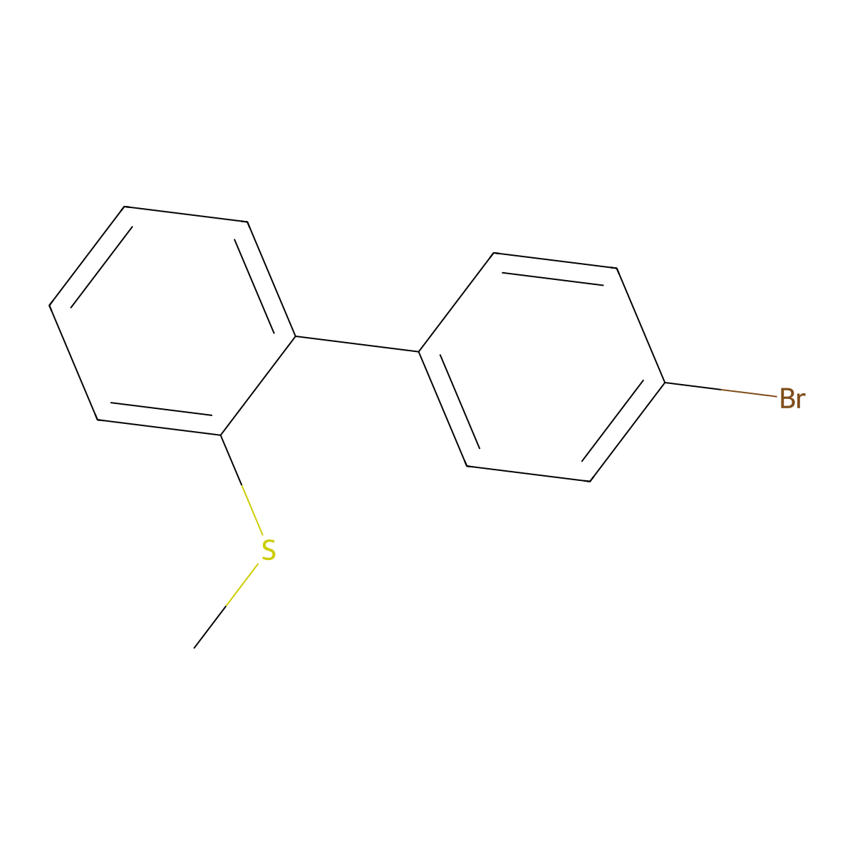 4-Bromo-2'-methylthiobiphenyl molecular structure, CAS 1443349-83-4